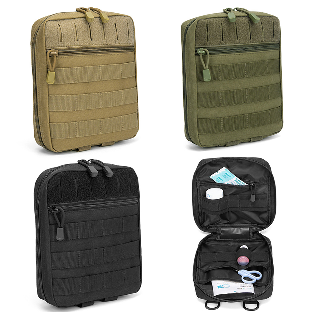 First Aid Bag Kit - กระเป๋าอเนกประสงค์แบบยุทธวิธี Molle EDC สำหรับชุดปฐมพยาบาลกลางแจ้ง กระเป๋าคาดเอว กระเป๋าใส่อุปกรณ์ฉุกเฉิน
