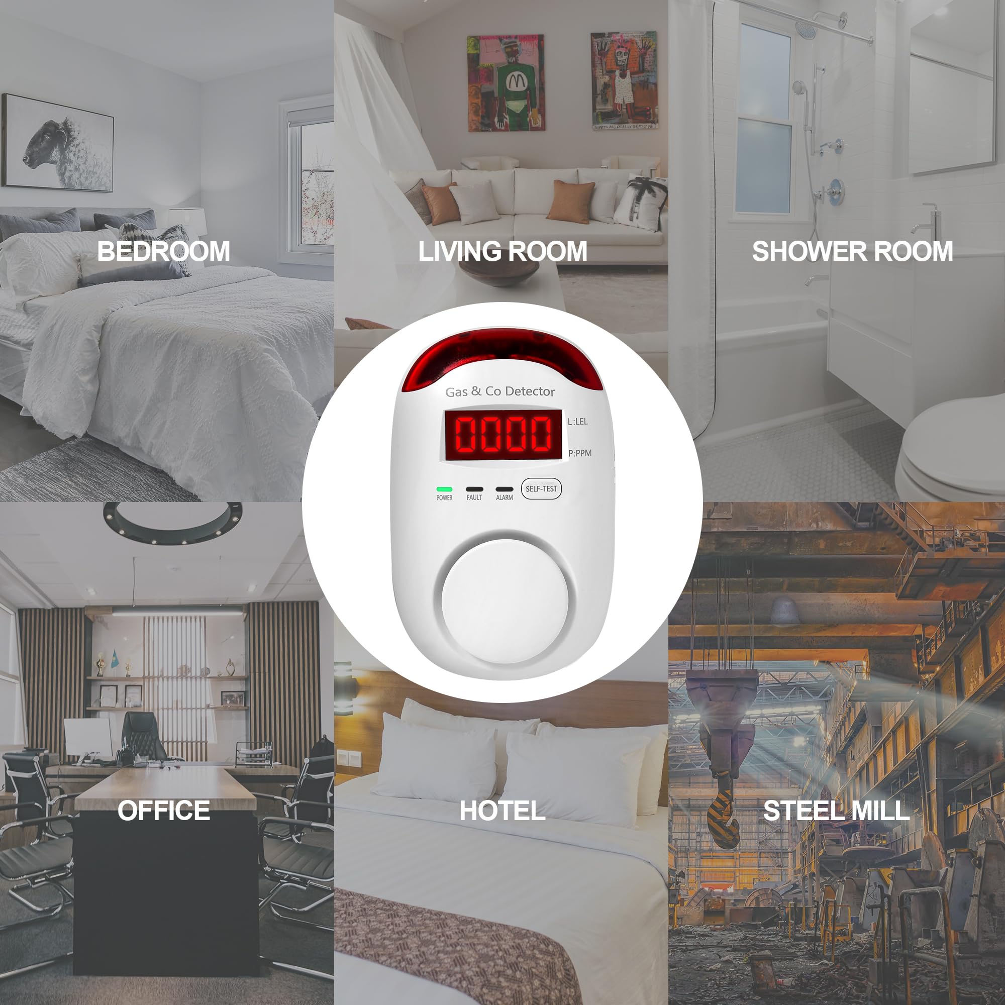 เครื่องตรวจจับก๊าซและคาร์บอนมอ - Co Detector Plug บทวิจารณ์และราคา